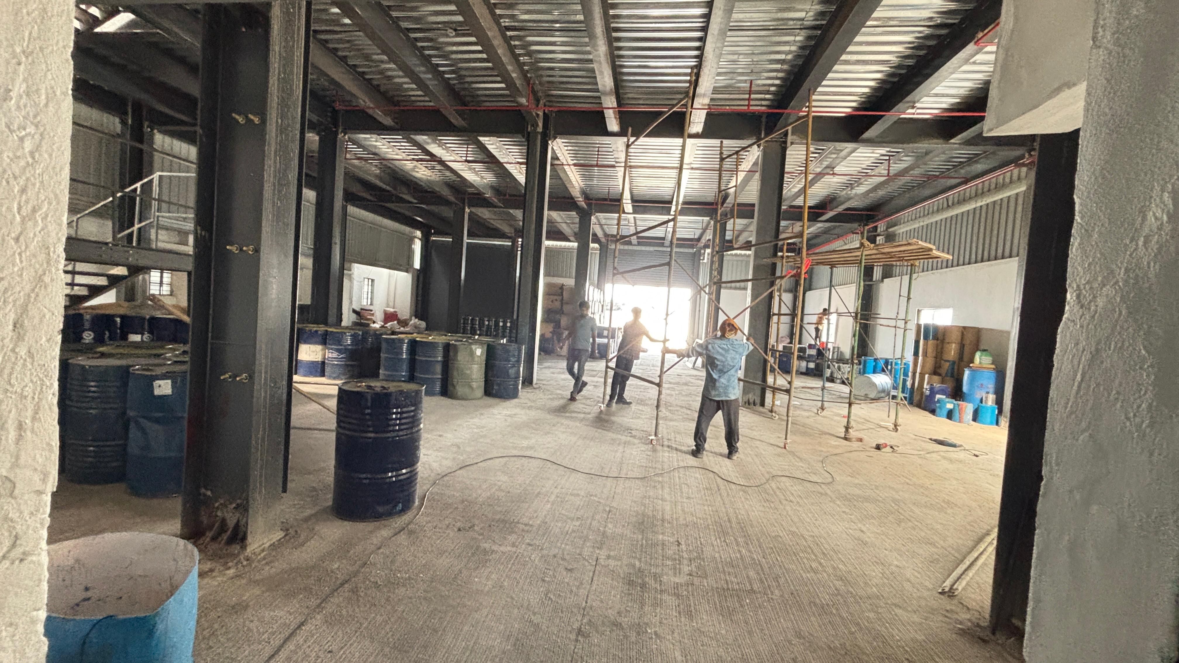 Powder coating plant infrastructure